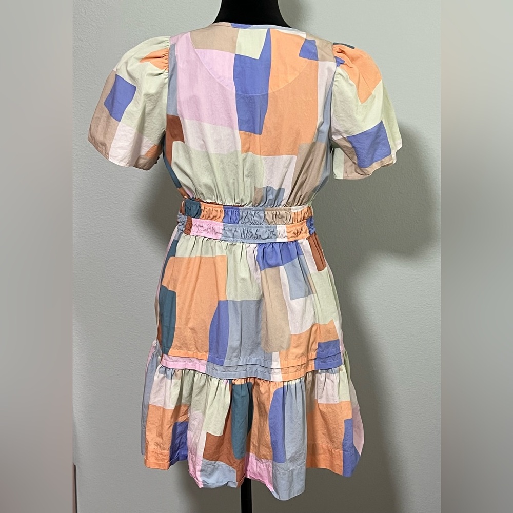 Anthropologie Somerset Colorful Patchwork Mini Dress - Picture 4 of 6